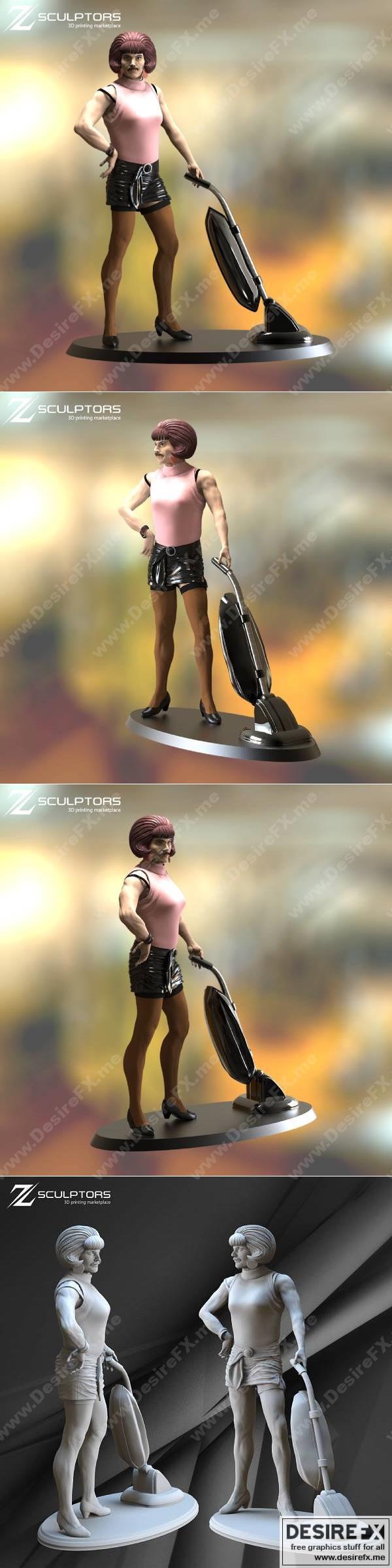 水蜜桃美少女3D打印模型|Maid Mercury – 3D Print Model STL