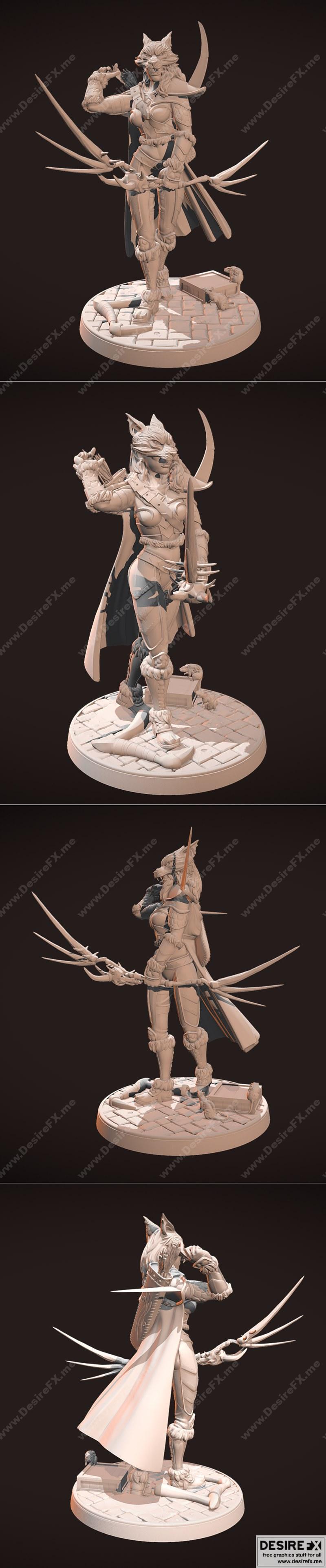 奥术猎手——3D打印模型|Orc Huntress – 3D Print Model STL