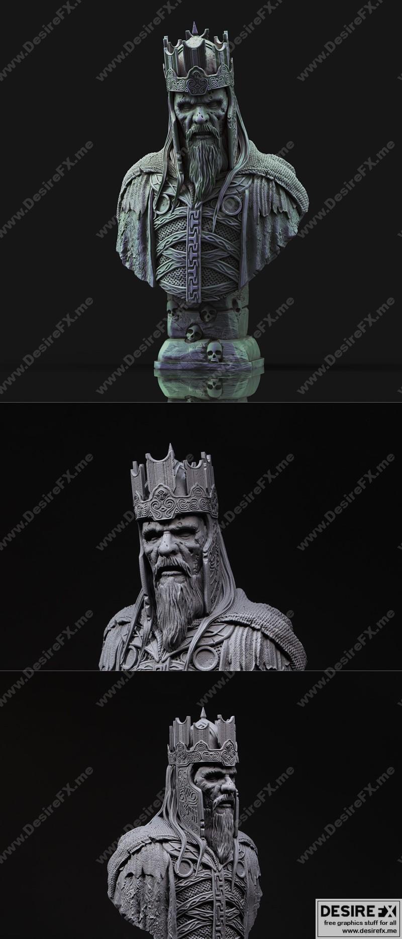 指环王 3D打印模型 英雄之王|King of the Dead- LOTR – 3D Print Model STL