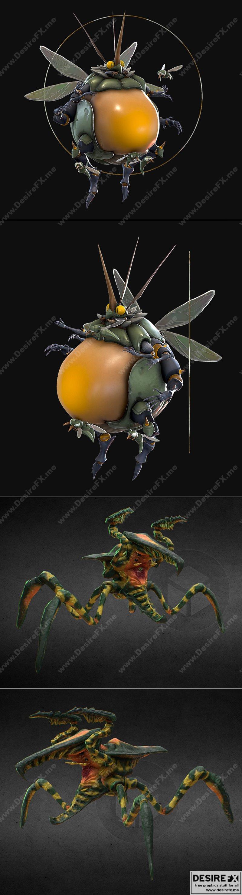 宏大科幻时代：大虫子与星船伞兵——虫族主力动画3D打印模型|Grand Space Opera Light Age – Big Buggus and Starship Troopers – Main Bug Animation – 3D Print Model STL