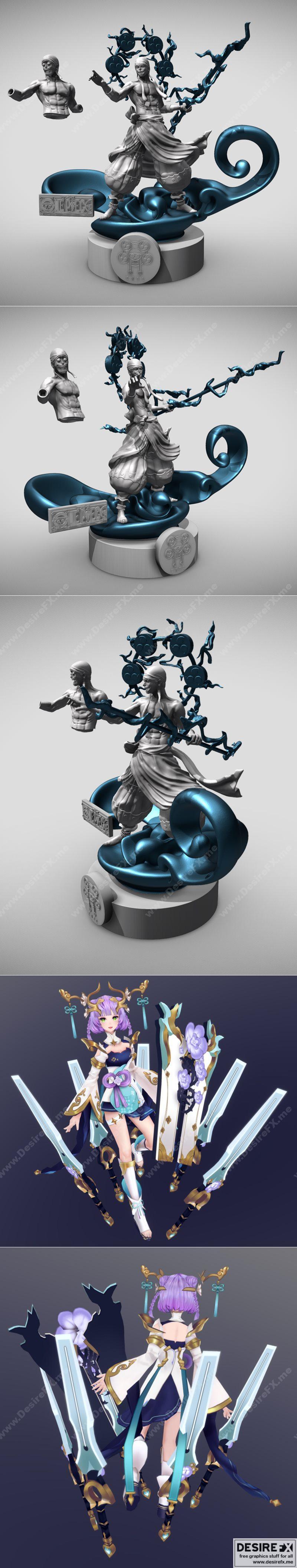 《海贼王》零之暗黑与永恒七日——胡言宇 3D打印模型|One Piece – Zero Enel and Forever 7 days – Ruyan yu – 3D Print Model STL