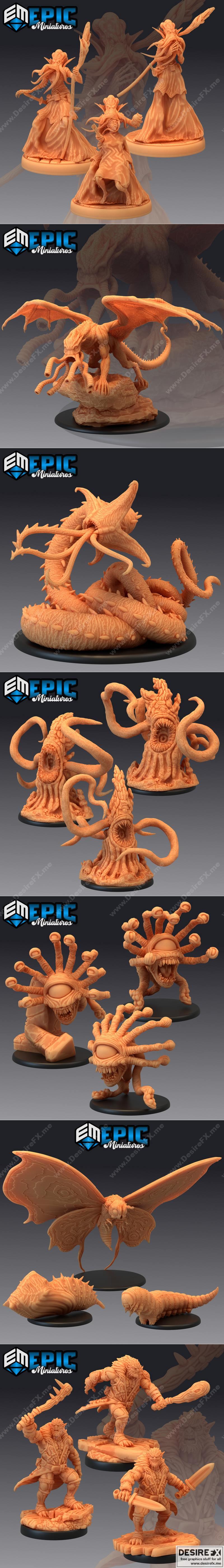 Epic Minis – Psionic Overlords – 3D Print Model STL