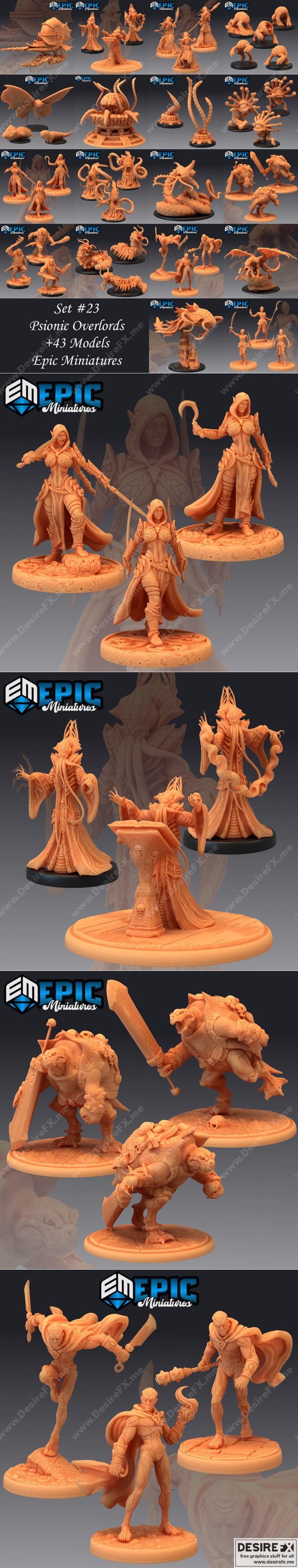 Epic Minis – Psionic Overlords – 3D Print Model STL