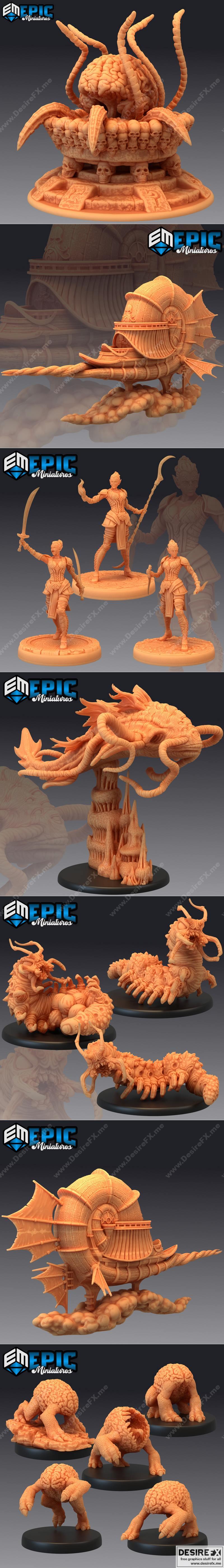 Epic Minis – Psionic Overlords – 3D Print Model STL