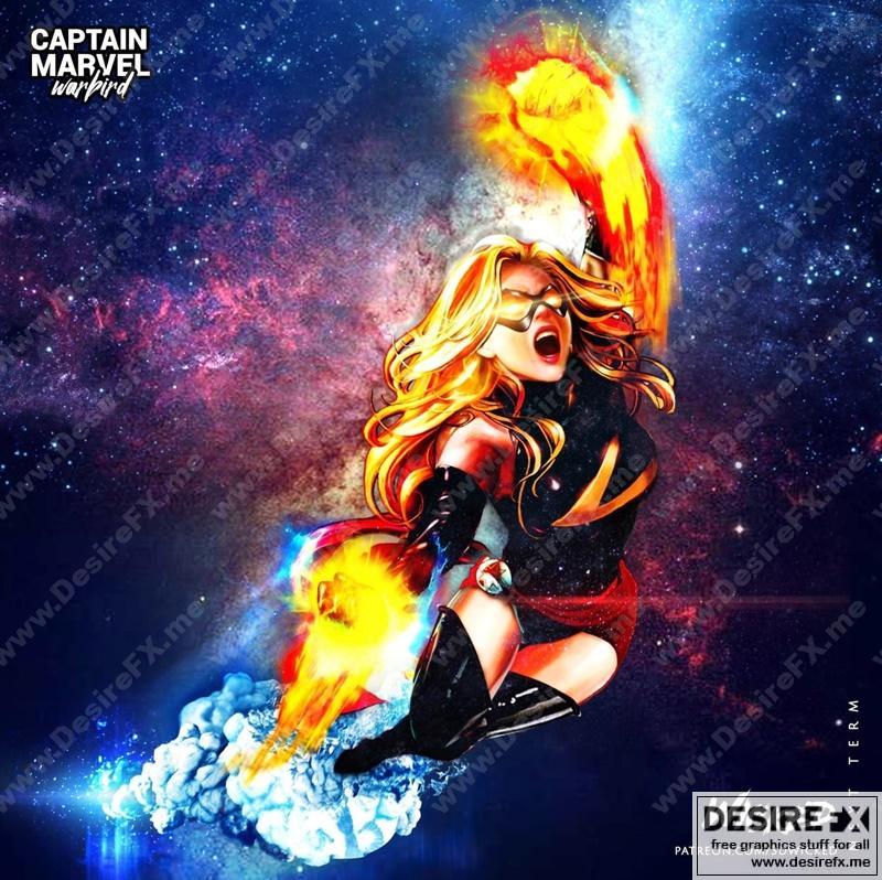 神奇女侠 - 赛博英雄 - 3D打印模型|Wicked – Captain Marvel – 3D Print Model STL