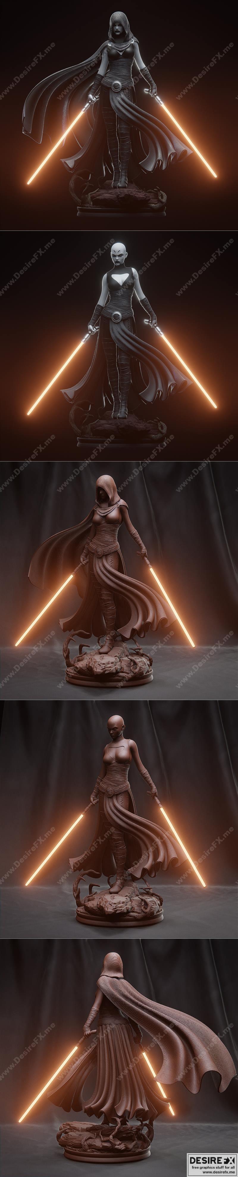 星球大战 亚萨·文特里斯 3D打印模型|Asajj Ventress – StarWars – 3D Print Model STL