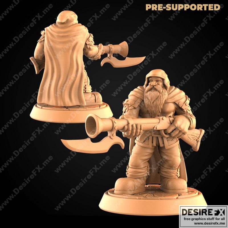 3D打印模型：矮人步兵射击|Dwarf Rifleman Shooting