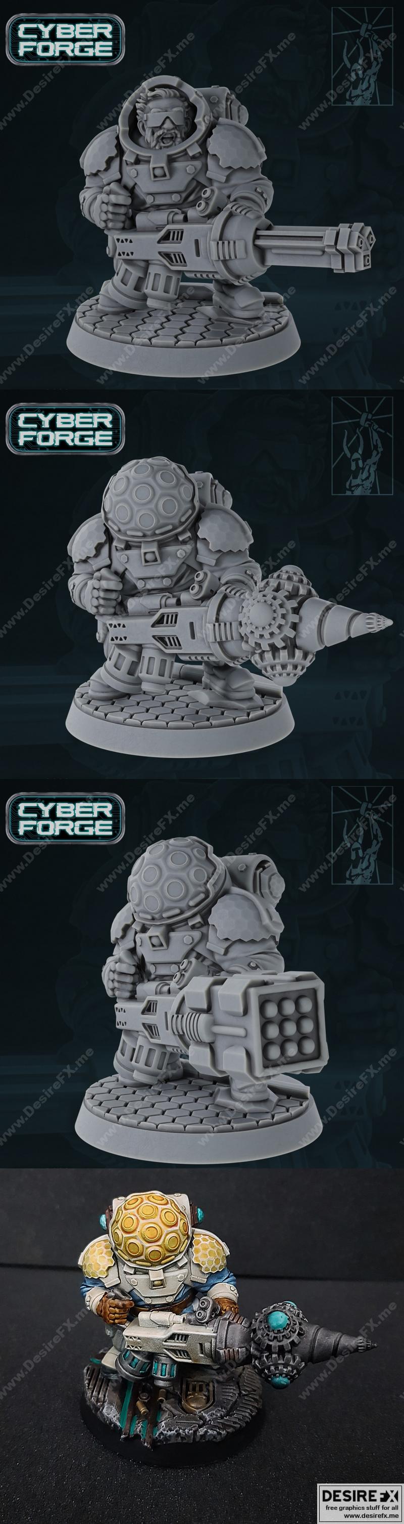 银河矿场争霸赛：狂野兰迪3D打印模型|Cyber Forge Galactic Mining League Savage Randy