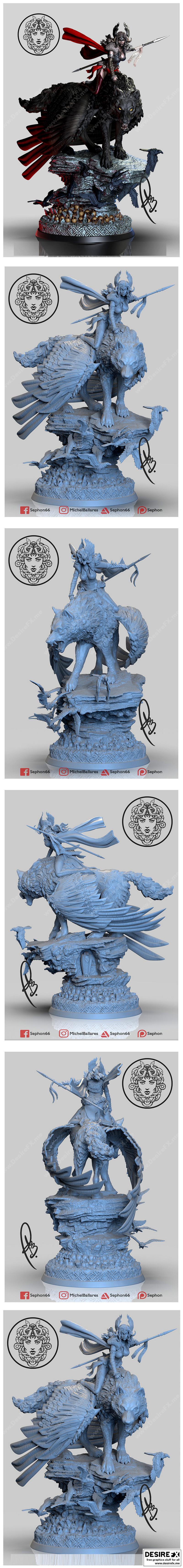 北欧valquíria——3D打印模型|Valquíria Nórdica – Michel Ballares