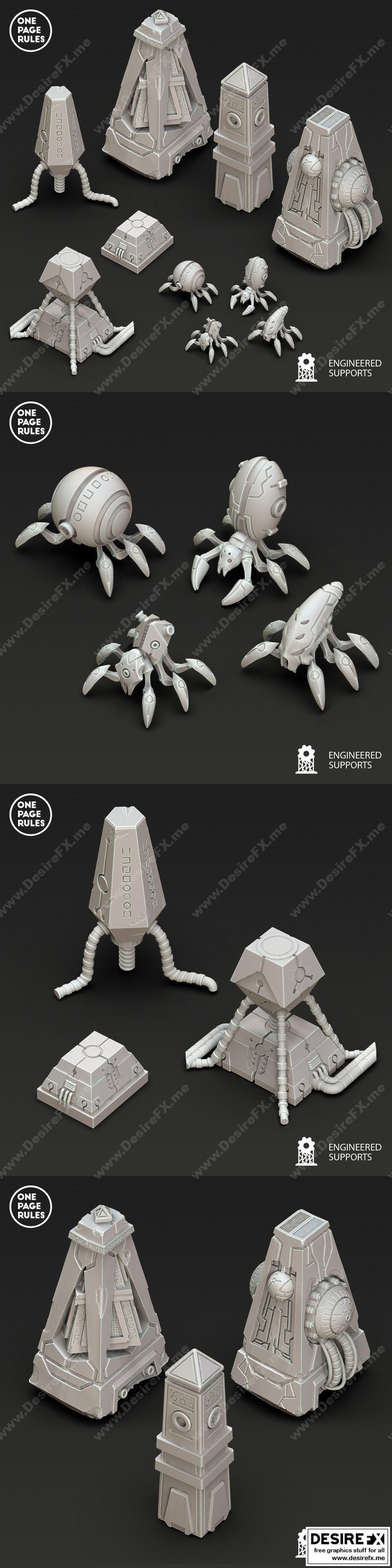 一页规则——机器人军团——散落地形|One Page Rules – Robot Legions – Scatter Terrain