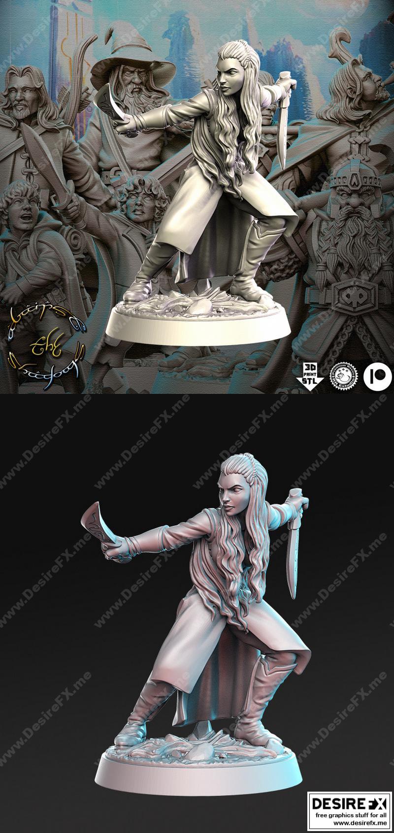 Aurielle中的作品与角色3D打印模型集|Aurielle