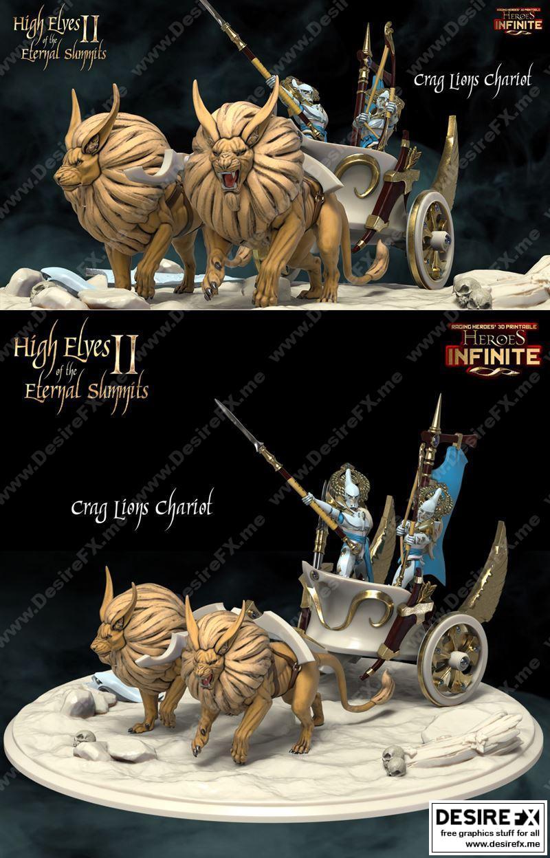 Crag Lion Chariot 3D打印模型|Crag Lion Chariot – 3D Print Model STL