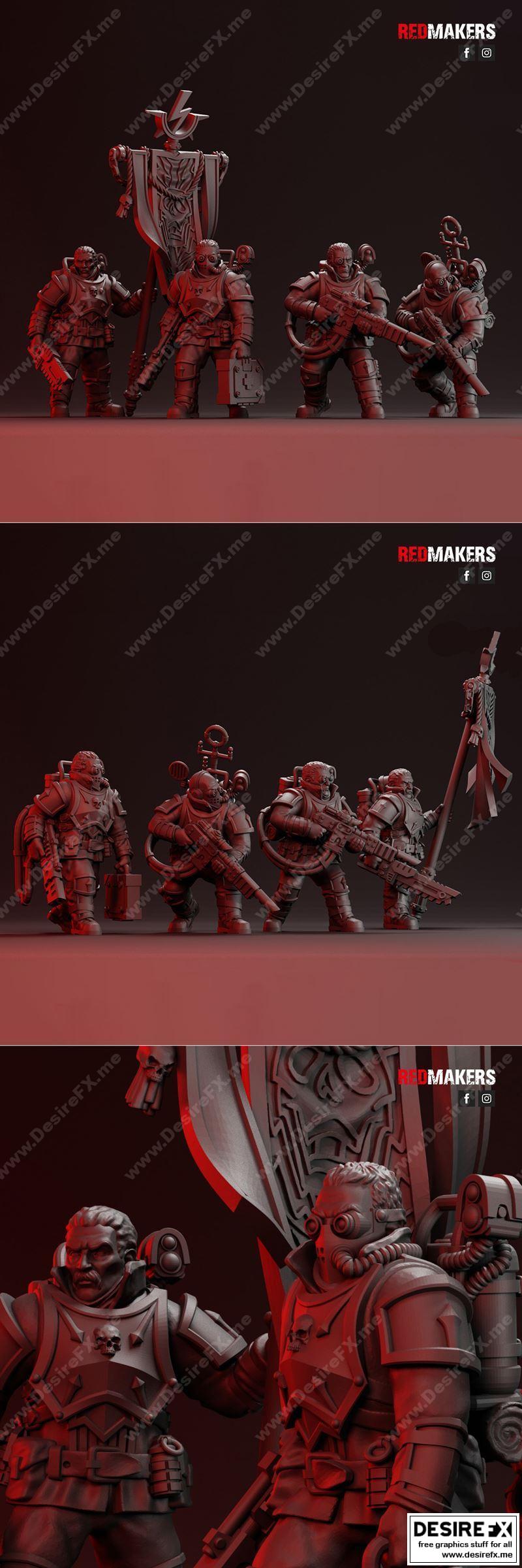 帝国军队特种部队——指挥小队 3D打印模型|Special Forces – Command Squad of the Imperial Force – 3D Print Model STL