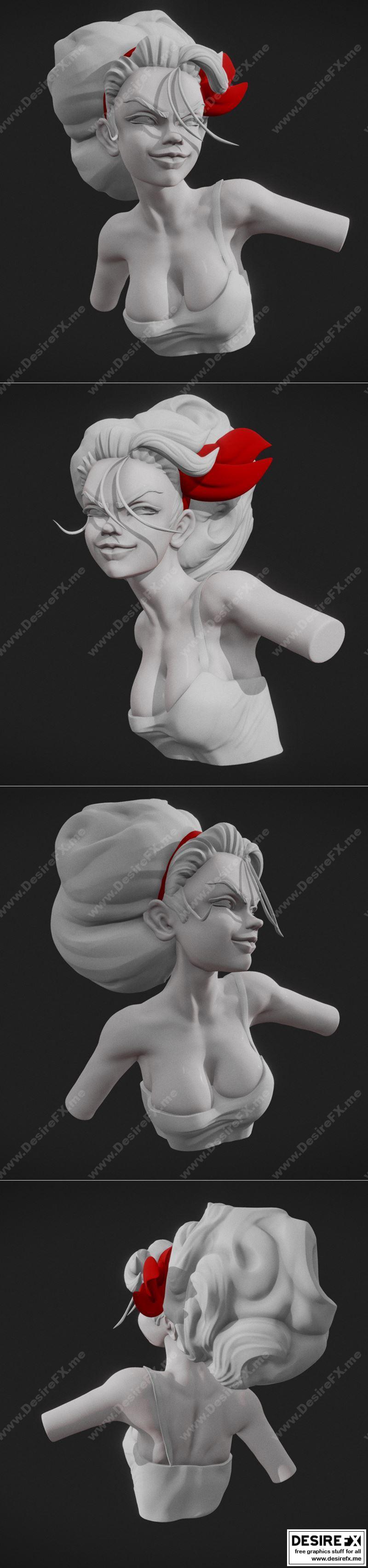 龙珠3D打印模型：悟空雕塑|Dragonball Launch Sculpt – 3D Print Model STL