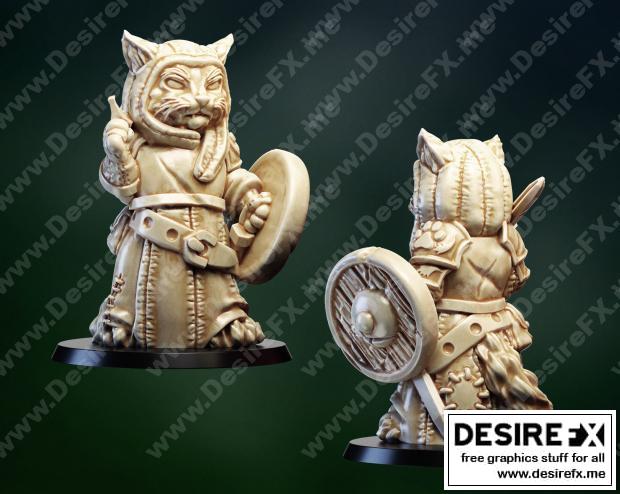 猫武士 3D打印模型|Cat Warrior