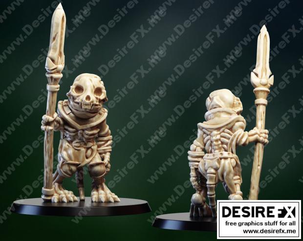 猫形骨骼战士 3D打印模型|Cat Skeletal Warrior