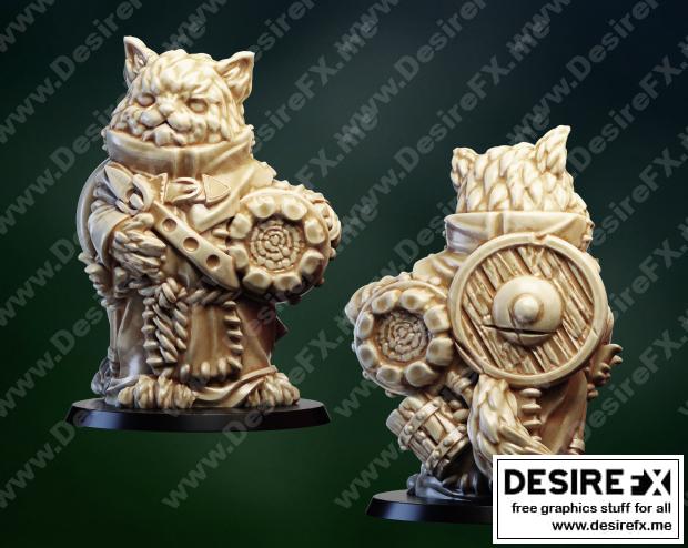 猫酒僧 3D打印模型|Cat Beer Monk