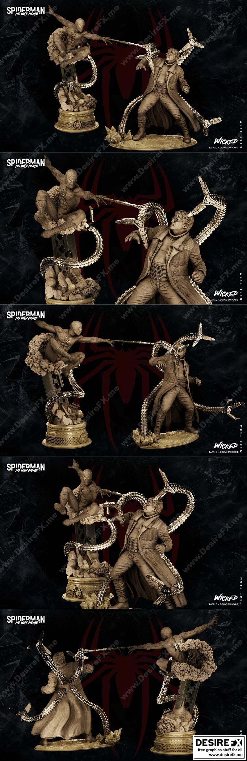 漫威蜘蛛侠3D打印雕塑模型|Wicked – Marvel Spider man Sculpture – 3D Print Model STL