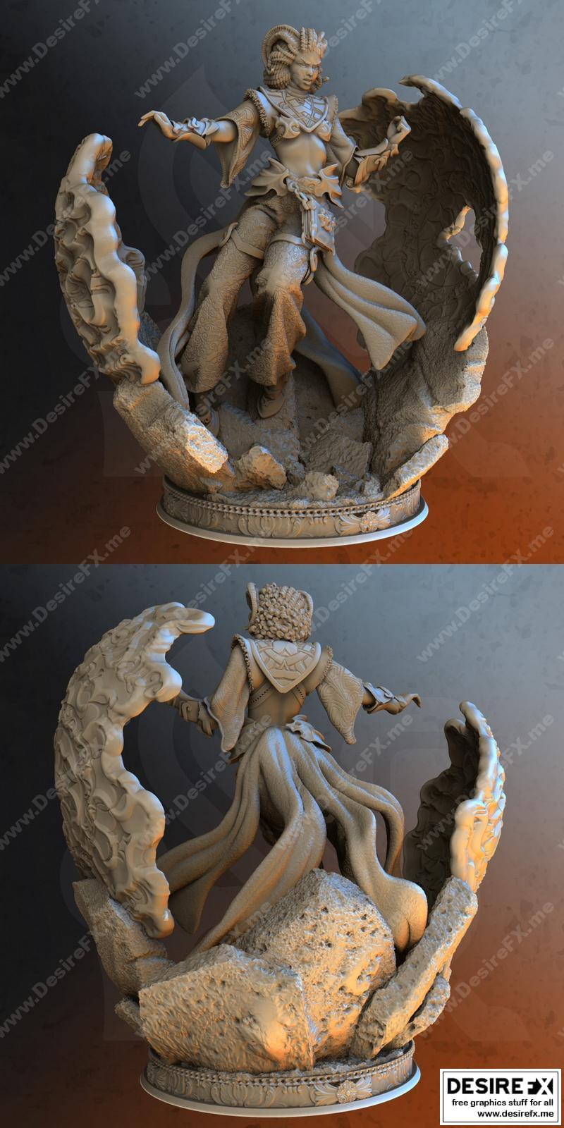 苏丹的法师女——伊纳亚3D打印模型|Sultan’s Sorcereress – Inaya the Tiefling