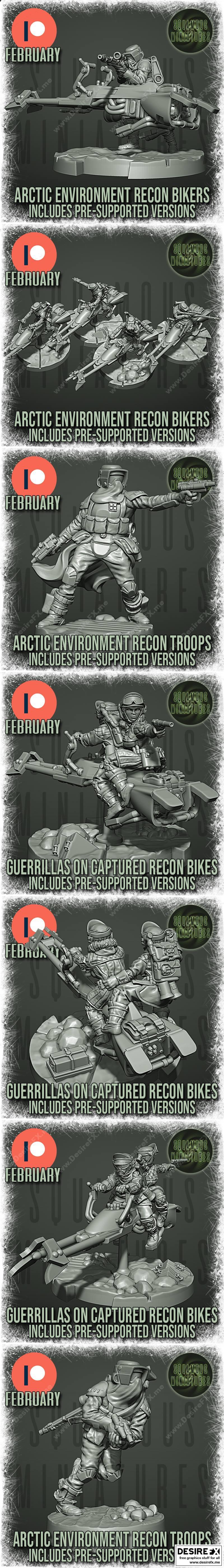 鳞甲迷你模型 2022年2月 3D打印模型 STL|Squamous Miniatures February 2022 – 3D Print Model STL