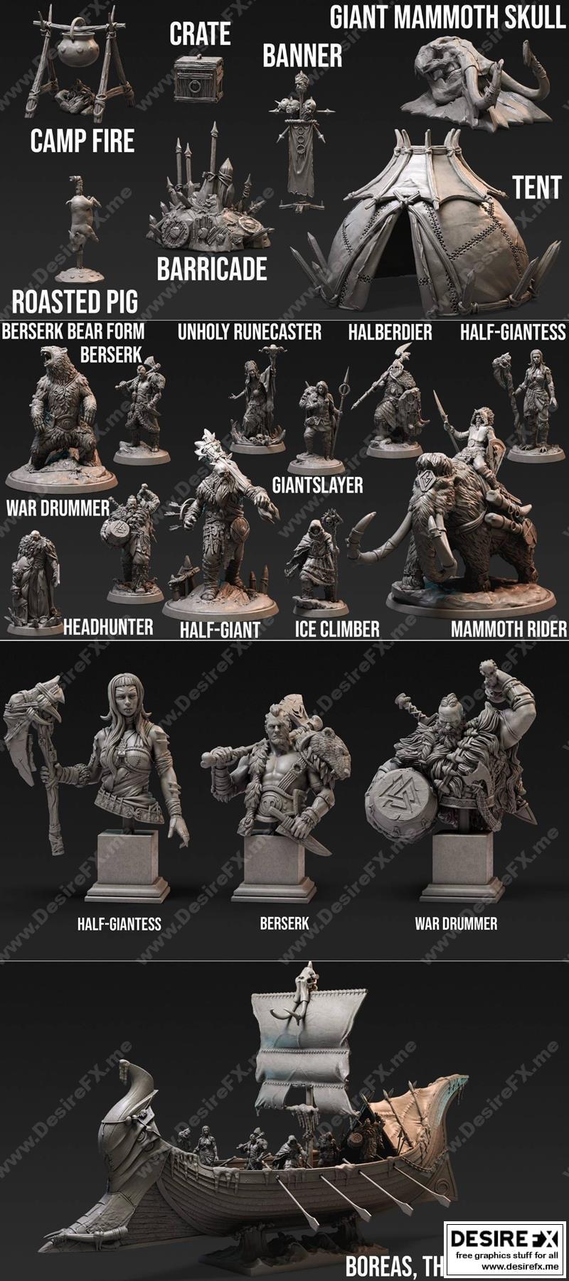 洛特工作室 - 瓦尔哈拉 - 弗罗德鲁恩冰族角色 3D打印模型|Loot Studios – Valhalla – Froderung Ice Tribe – 3D Print Model STL