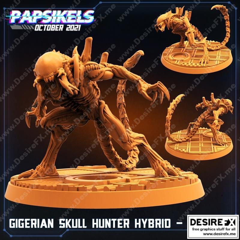 Gigerian skull hunter 3D打印模型|Gigerian Skull Hunter Hybrid – E