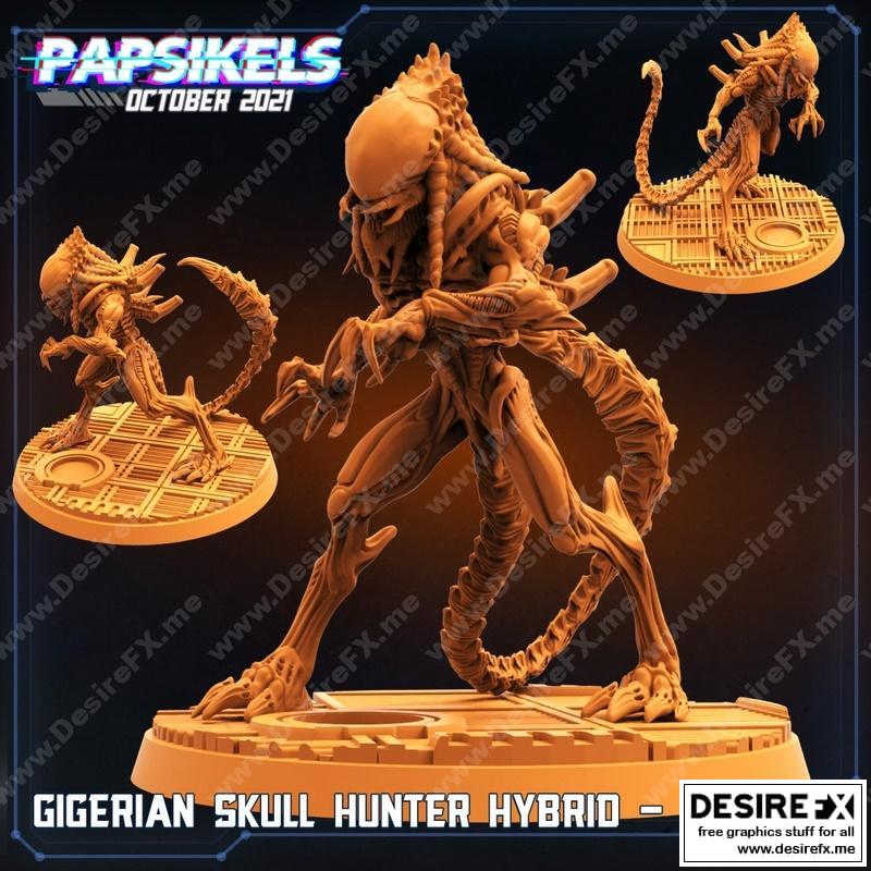 Gigerian Skull Hunter 3D打印模型|Gigerian Skull Hunter Hybrid – C