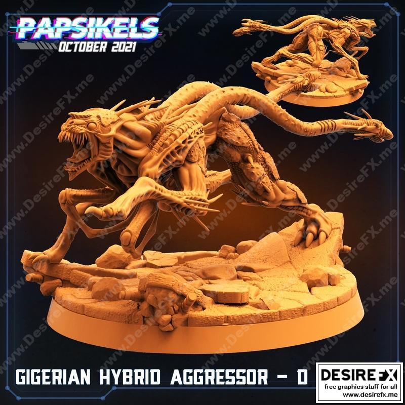 吉格里安混血进攻者 - 3D打印模型|Gigerian Hybrid Aggressor – D