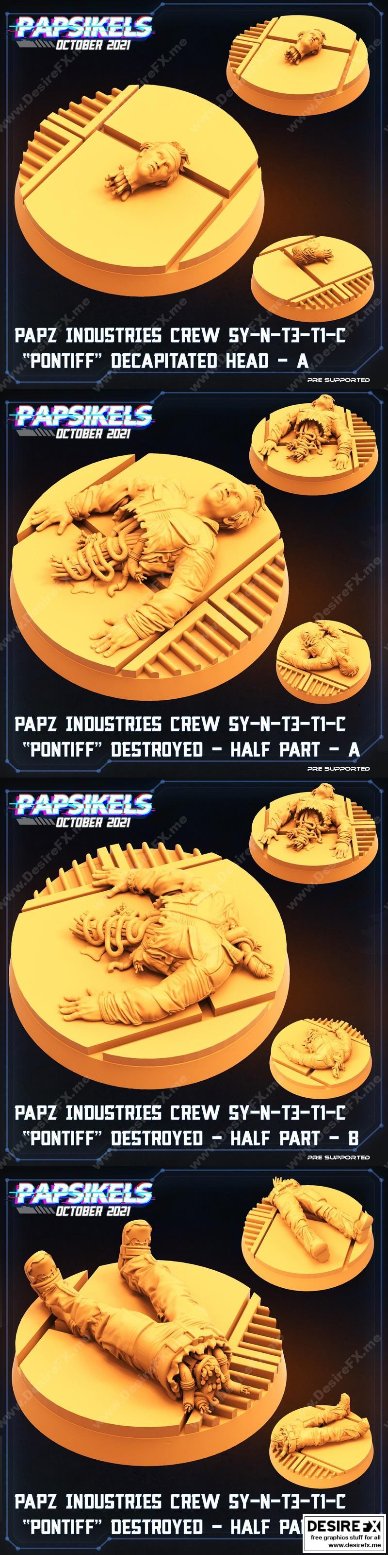 Papz Industries SY-N-T3-T1-C角色Pontiff损坏3D打印模型|Papz Industries Crew SY-N-T3-T1-C Pontiff Damaged