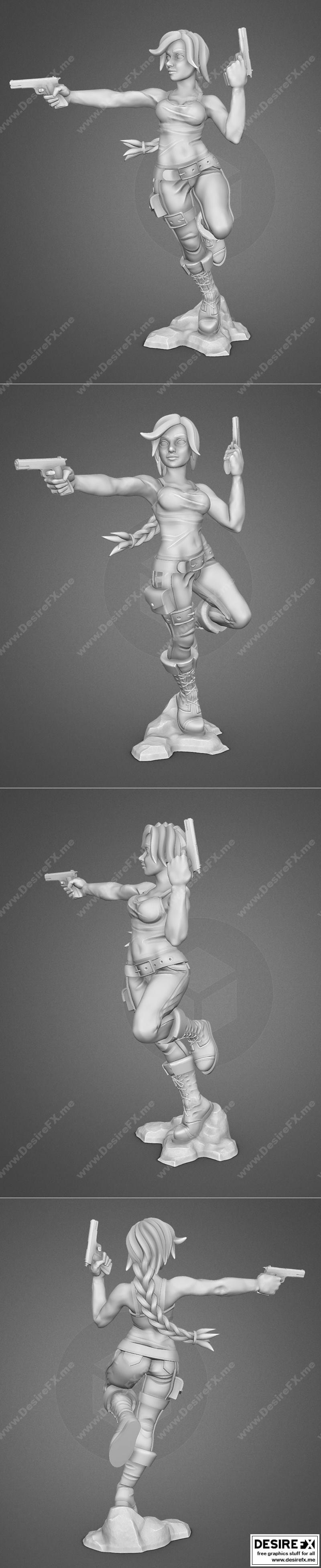 《洛克人3D打印模型》|Lara Croft Tomb Raider – 3D Print Model STL