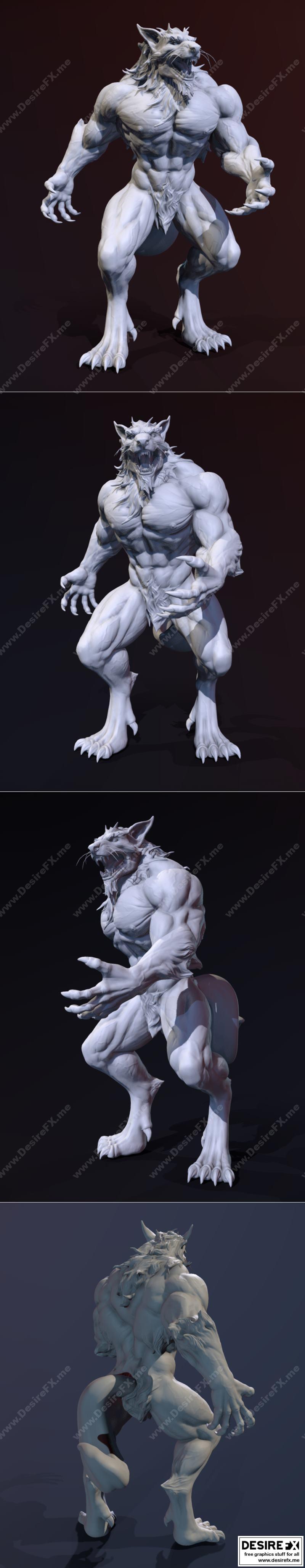 warewolf雕塑 3D打印模型|Warewolf Sculpt – 3D Print Model STL