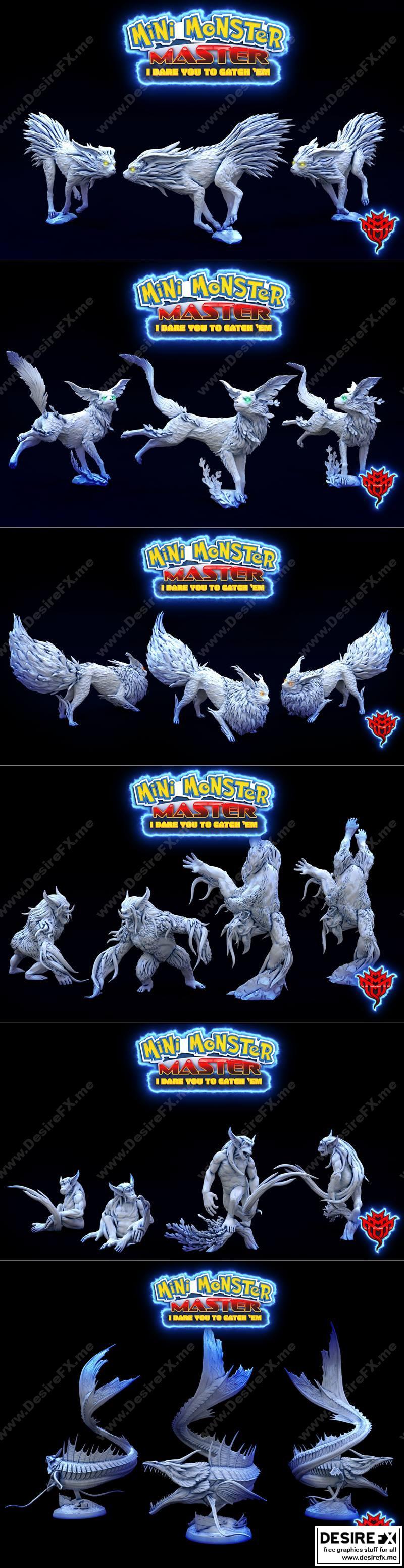 迷你怪物大师：挑战捕捉它们——3D打印模型|Mini Monster Master: I Dare You To Catch Em – 3D Print Model STL