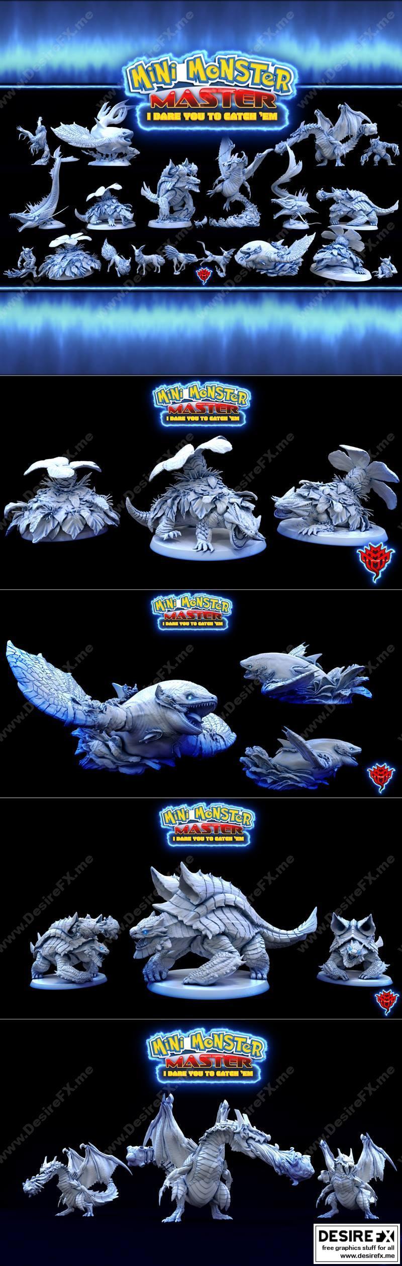 迷你怪物大师：挑战捕捉它们——3D打印模型|Mini Monster Master: I Dare You To Catch Em – 3D Print Model STL