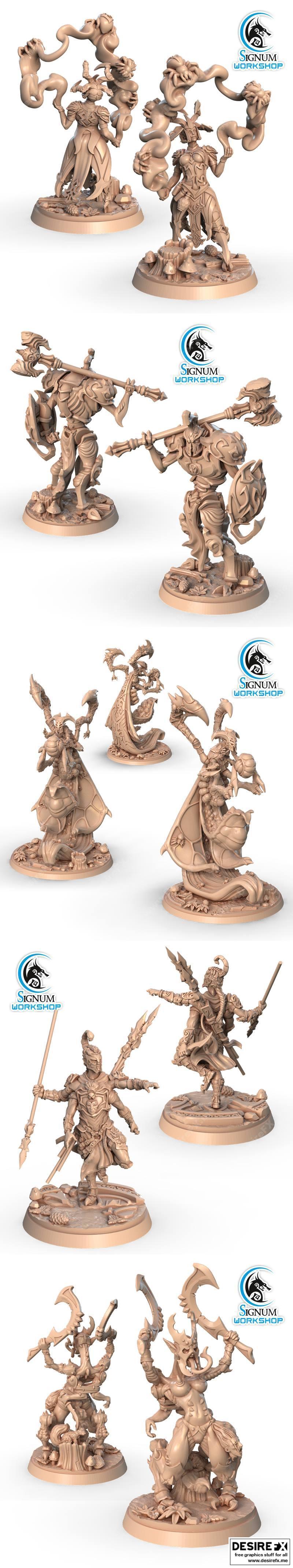 Akkari蜘蛛精灵 3D打印模型|Akkari Spider Elves – 3D Print Model STL