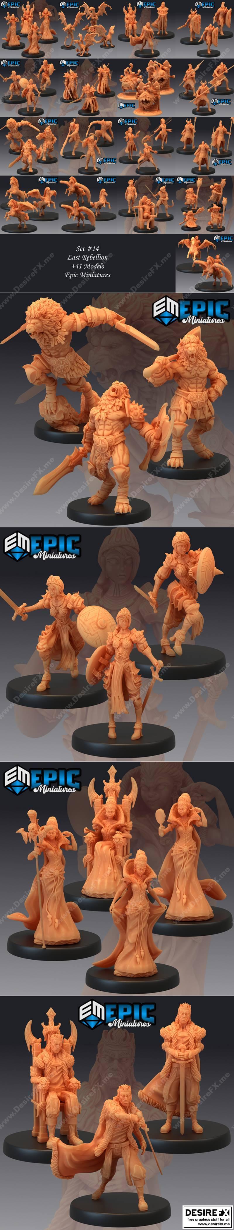 史诗迷你系列：最后的反抗 3D打印模型|Epic Minis – Last Rebellion