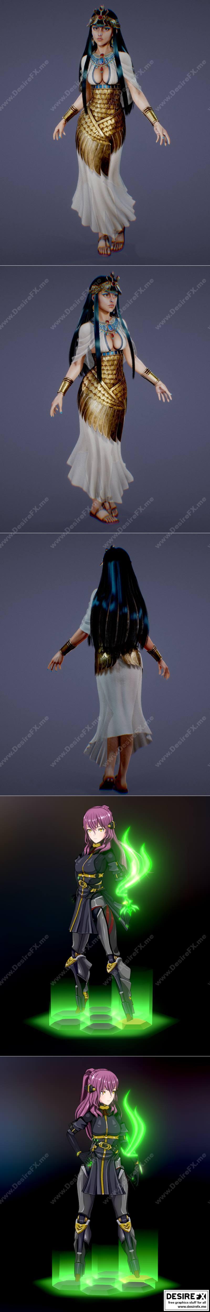 哈特谢普苏特与菲利格者 3D打印模型|Queen Hatshepsut and Flieger