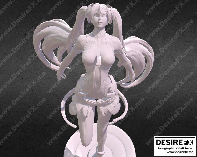 初音未来 3D打印模型|Hatsune Miku Append