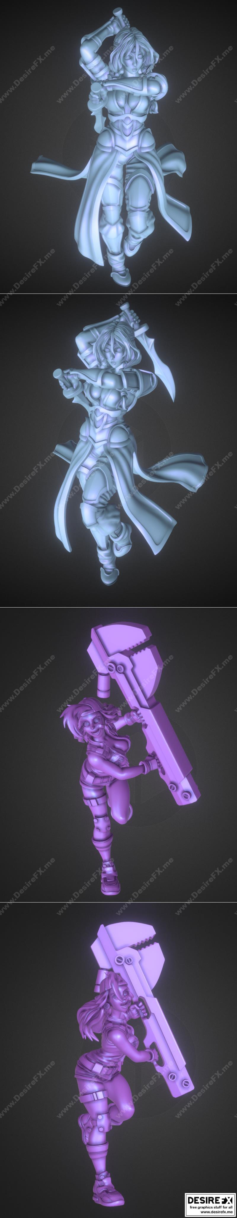 Cerci Pit Crew Girl 3D打印模型|Kensiee and Cerci Pit Crew Girl