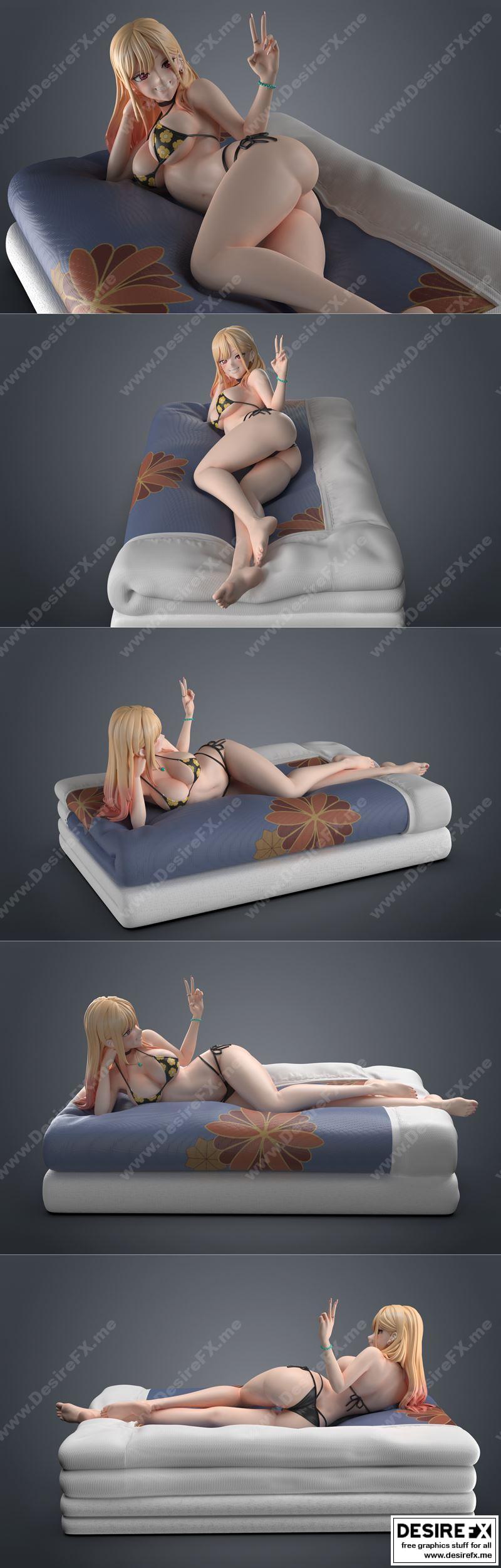 马林·川上 《贝洛伯特》3D打印模型|Marin Kitagawa on bed