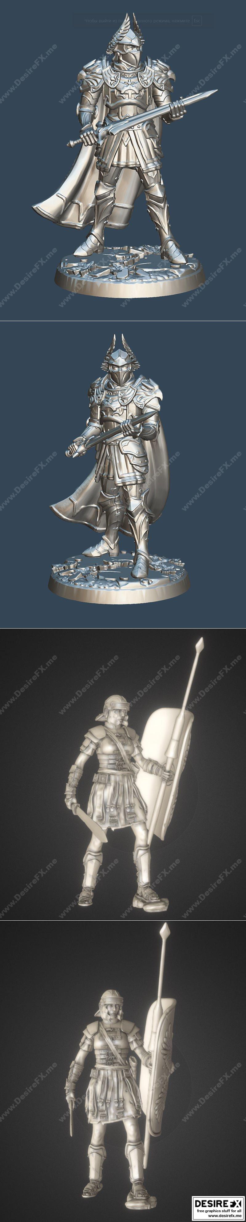 全副武装的国王与莉维亚 3D打印模型|King in full Armor and Livia