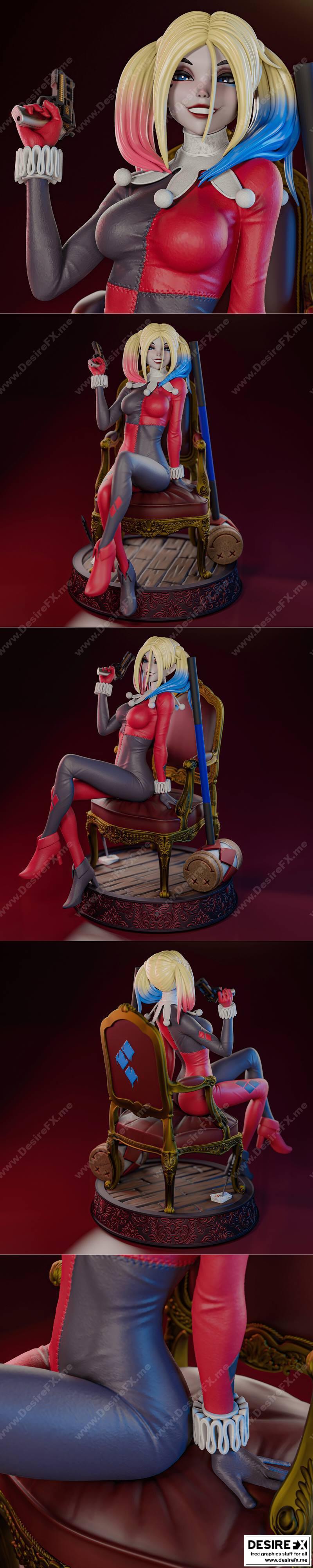 哈莉·奎因经典动漫角色3D打印模型|Harley Quinn Classic