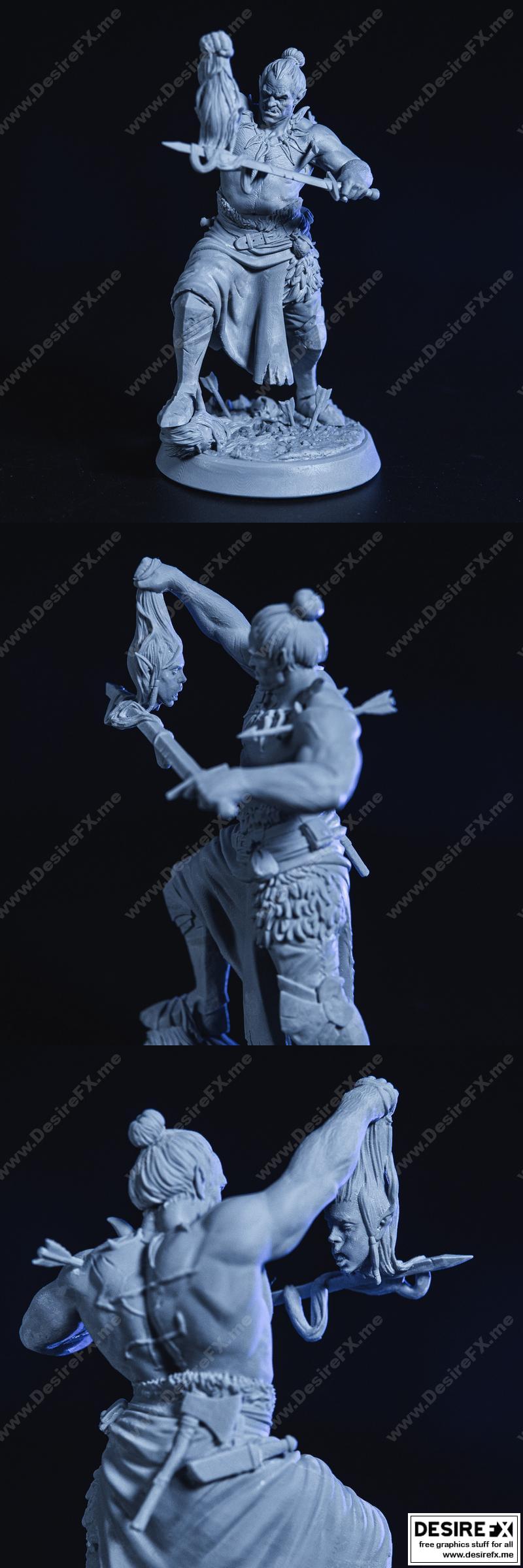 半兽人猛士 3D打印模型|Half Orc Brute