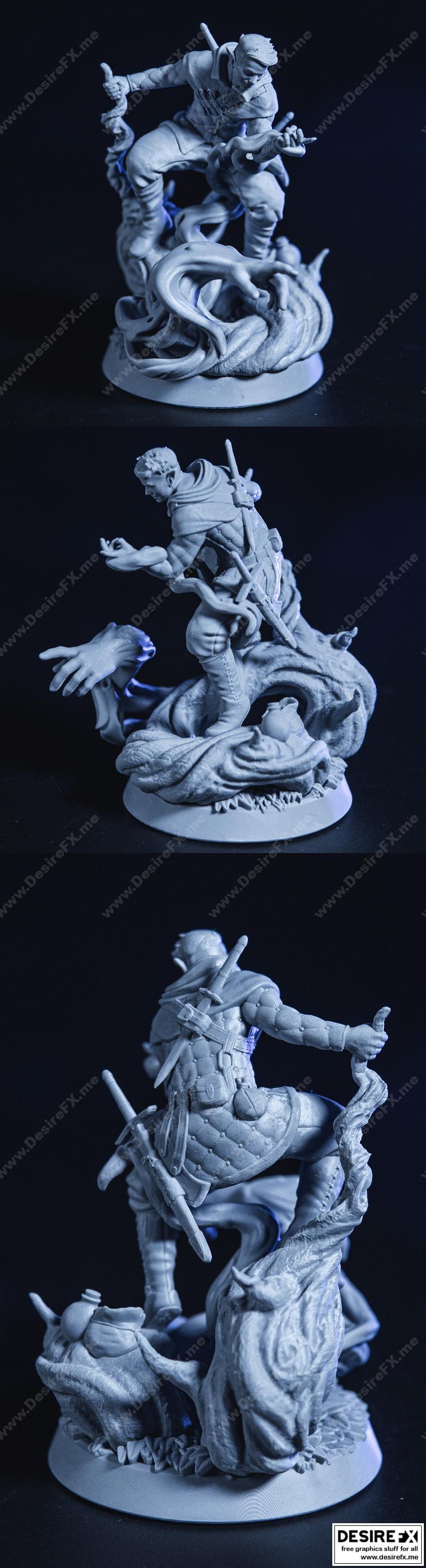 奇幻诡计师3D打印模型|Elf Arcane Trickster