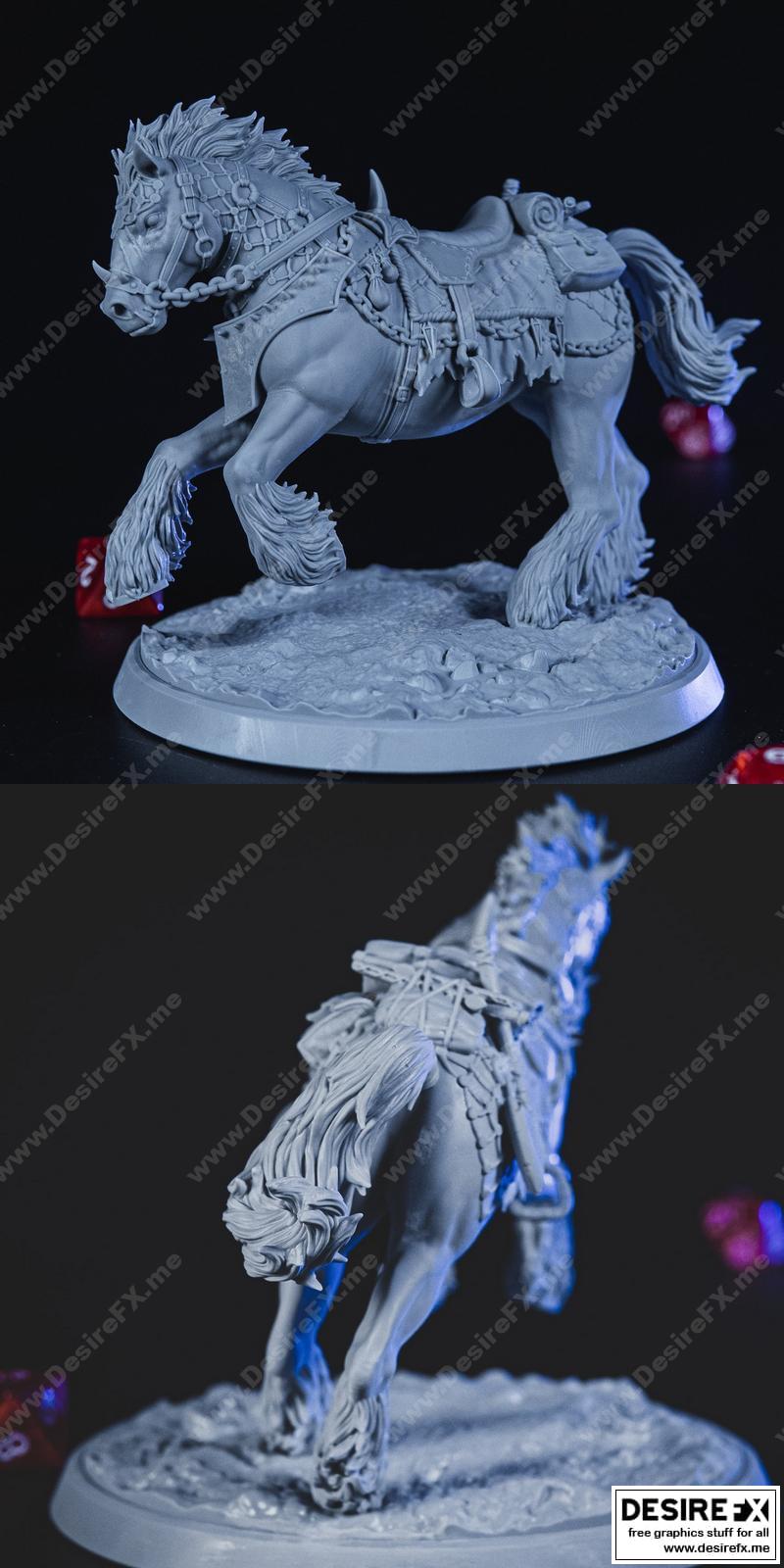 Bajok血誓战马 3D打印模型|Bajok Bloodletter Horse