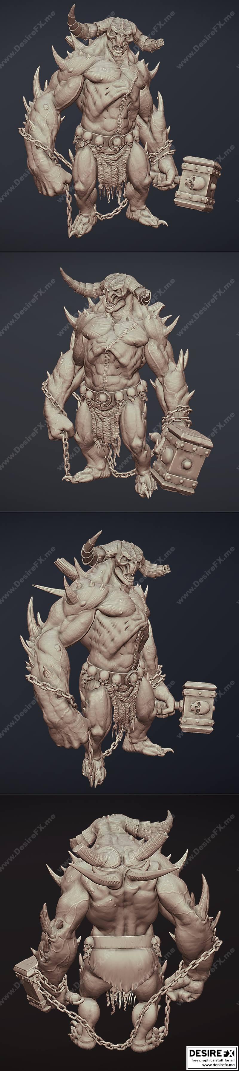 地狱火装甲师：迪亚布罗3D打印模型|Hephasto the Armorer from diablo