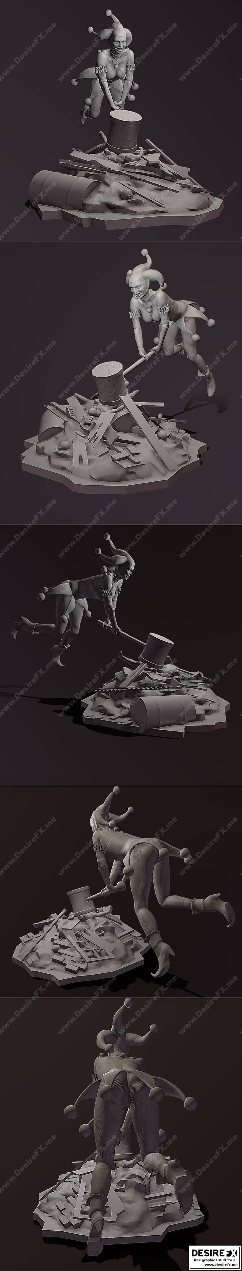 哈莉奎因3D打印模型|Harley Quinn Sculpt