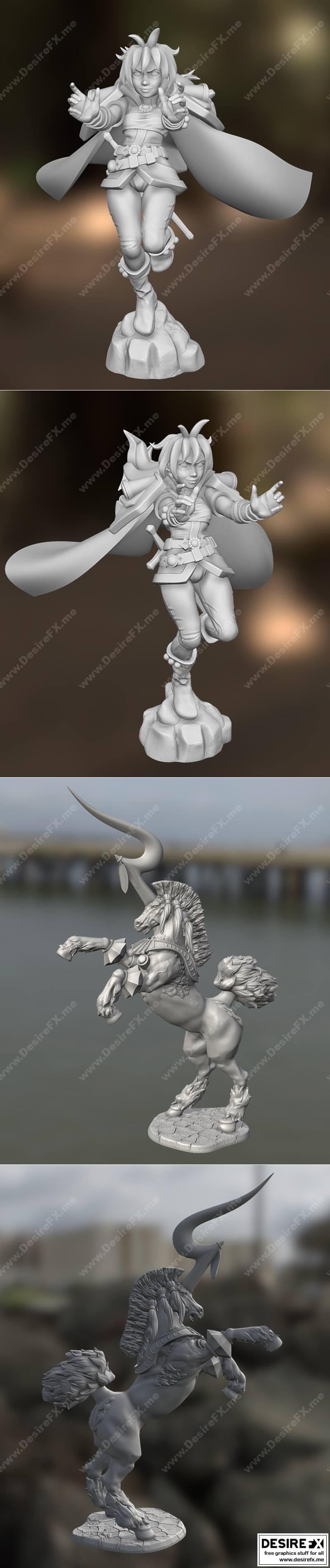 Lina 逆刃战士 3D打印模型|Lina Inverse Slayers D&D and Ixion Final Fantasy X D&D