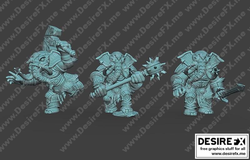 大象战士3D打印模型|Elephant Warrior