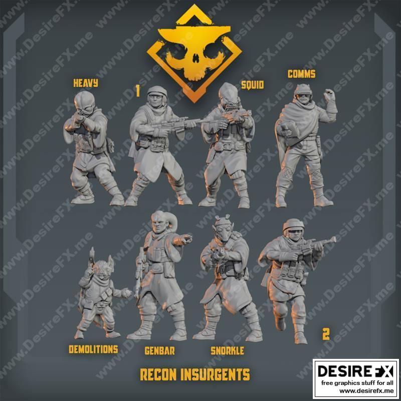 叛乱侦察小队3D打印模型|Insurgent Recon Squad