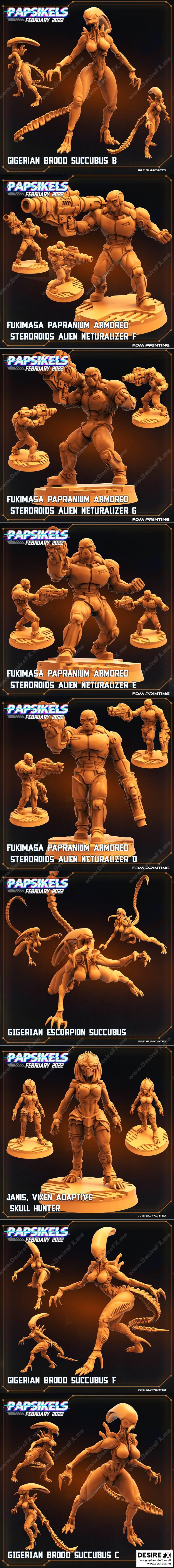 Papsikels迷你模型——异形大战头骨猎人（2022年）|Papsikels Miniatures – Aliens vs Skull Hunters February 2022